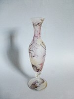 Gyönyörű,antik,talpas üveg váza