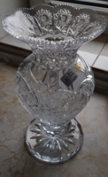 Csodálatos csiszolású nagyméretű kristály váza