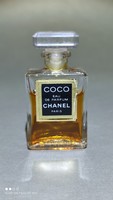 Vintage chanel collector mini perfume in two pieces together in black and white labeled bottle