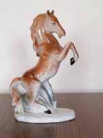 Antique regent crown Romanian porcelain horse