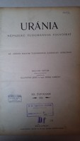 Uránia Népszerű Tudományos Folyóirat 1911. (XII. évfolyam egy kötetben)