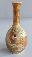 19.századi miniatűr Japán satsuma kerámia váza Meiji periódus