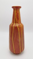 Retro vase, Hungarian handicraft ceramic, 32.5 cm high