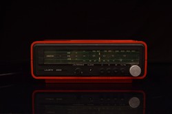 Vintage robotron radio / mid century German / retro / old / red