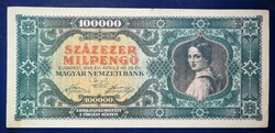 Magyarország 100000 Milpengő 1946 VF+