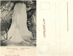 Régi képeslap - Dobsinai jégbarlang