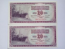 Ounce 20 dinars 1978 Yugoslavia! Line tracking!