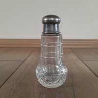 Silver topped crystal salt shaker