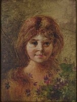 1I685 XX. századi festő : Kislány portré