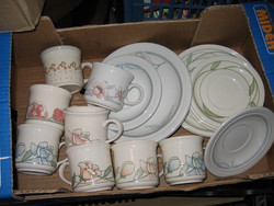 Floral, rosy English cups