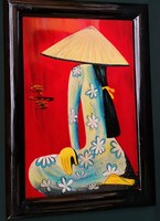 FK/201 - Art Saigon (ázsiai kézműves termék) – Vietnámi nő című alkotása