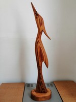 Gyűjtői faragott fa madár, 46 cm
