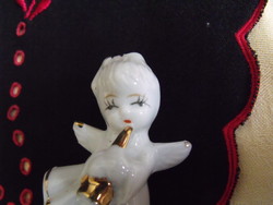 Régi miniatűr porcelán angyalka figura 6 cm