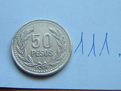 KOLUMBIA COLOMBIA  50 PESOS 2003  Copper-Nickel-Zinc  111.
