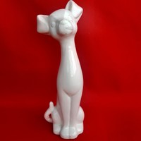 Art deco white porcelain dog