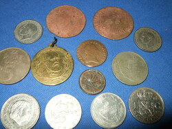 Vegyes pénz érmék kitüntetés 13 db