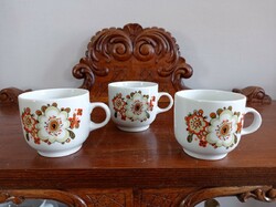 Retro lowland icu patterned porcelain mocha cups