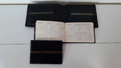 Fekete bőr tárca 1971-es naptárral