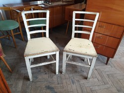 Régi vintage fa étkezőszék fenyő szék