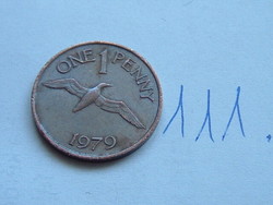 Guernsey 1 one penny 1979 gannet (morus) bird, bronze 111.