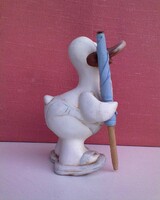Ceramic duck with umbrella