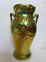 Art Nouveau zolnay eosin poppy vase
