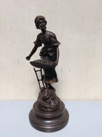 Bronze statue- the sowing girl- c. Desmeure Paris 1865