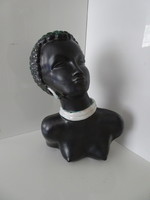 Sweaty margit beautiful ceramic african female bust.
