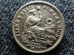 Peru Köztársaság (1822-napjainkig) .900 ezüst 1/2 Din 1905 (id60106)