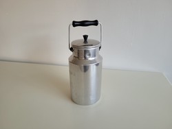 Vintage old 2 l aluminum new milk jug with handles