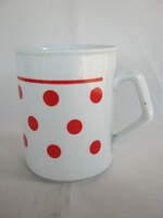 Zsolnay porcelain retro red polka dot mug