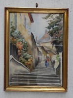 Beautiful edvi fit panni water painting watercolor, tabán or szentendre