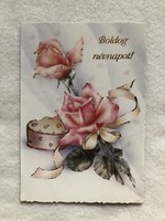 Dombornyomott Virágos képeslap