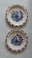 Vásárhelyi wall plate pair small h.M.V. 2 pieces with marking