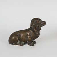 Bronz kutya figura - Basset hound