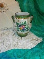 Hand painted, Italian vintage, bastard ..... Flower vase, ceramic.