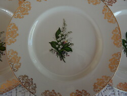 Lily of the valley pattern on bone china flat plates