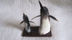 Retro Horned Bird Figure Penguin Statue