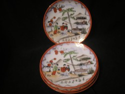 Antique Japanese porcelain bowl offering flawless display case, 4 pieces in one