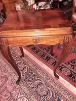 Antique warrings postamens table with inlaid top 58x46x85cm high