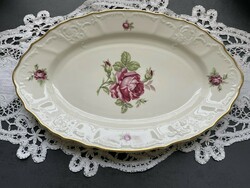 Bernadotte csehszlovák rózsás csontszínü porcelán tálca