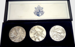 3 pcs silver-plated Mannheim jubilee coins in original storage box