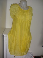 Silk dress, sun yellow