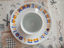 ABC mintás alföldi tányér és bögre - gyűjtői darab
