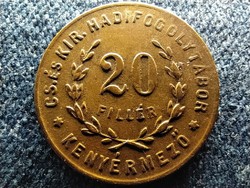 CS. és K. Hadifogoly-tábor Kenyérmező 20 fillér szükségpénz 1915 (id60771)