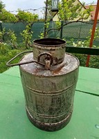 Large tin water jug