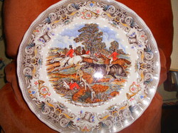 Antik vadászjelenetes angol   tányér