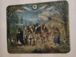 Pair of very old prints (in the and unique Hieronymous Bosch style - unique items)