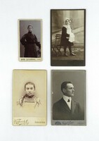 1J028 Régi vegyes női férfi gyermek vizitkártya csomag 4 darab SZEGED