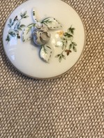 Hollóházi erika pattern jewelry holder porcelain